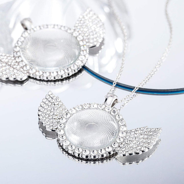 Personalized Silver Memory Pendant. Diameter 0.99 inch