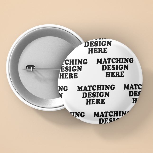Personalized Matching Design 3" Button