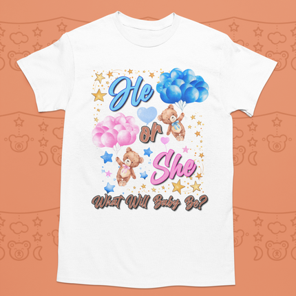 Cute Bear Gender Reveal – He or She, what will baby be?