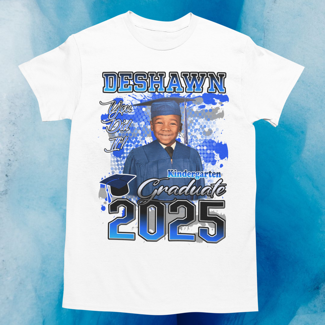 🎓 Kindergarten Graduation T-Shirt – Class of 2025.  Deshawn.