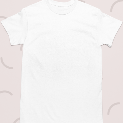 Upload Your Own Design –  Text & Photo. White T-shirt