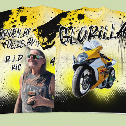 Glorilla All-over Print Race T-shirt.