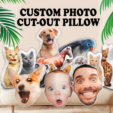 Custom Face Cut-Out Pillow