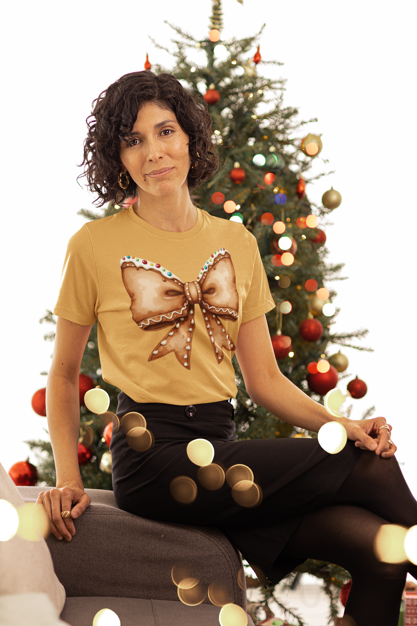 Christmas Ginger Bread Bow Shirt