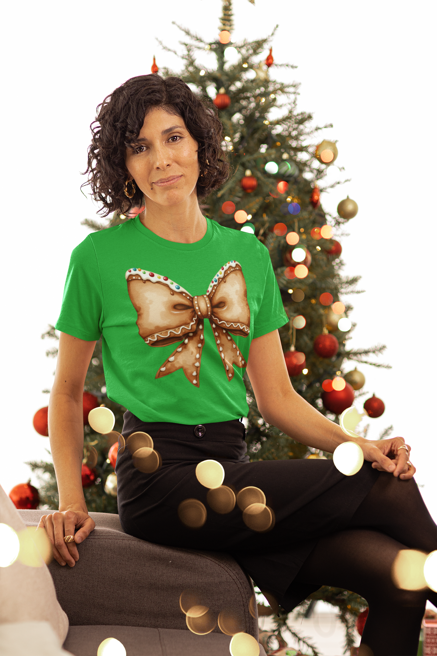 Christmas Ginger Bread Bow Shirt