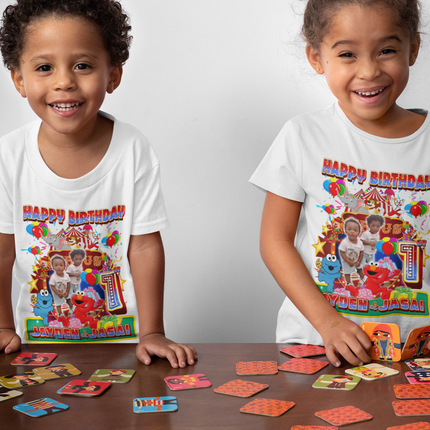 Carnival Theme 1st Birthday Shirts – Twins Jayden & Jasai 🎉👬