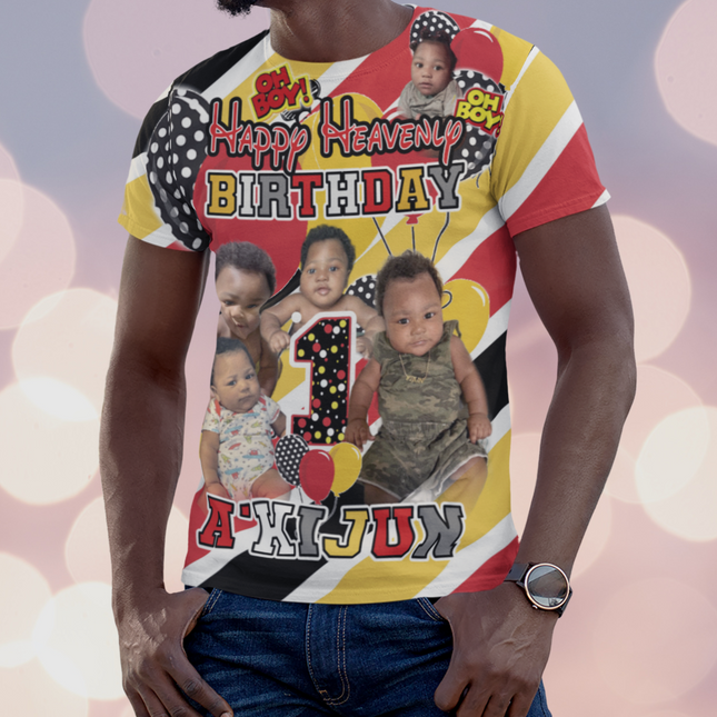 Customer's Design. Happy Heavenly 1st Birthday A'Kijun